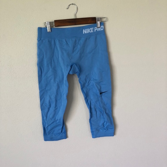 Nike Pro Compression Dri Fit Capri Leggings blue - Picture 1 of 6
